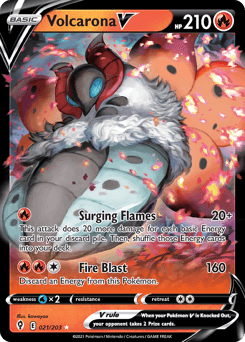 Volcarona V #21 — Pokemon Evolving Skies
