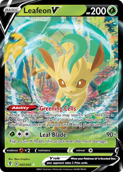 Leafeon V #7 — Pokemon Evolving Skies