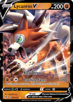Lycanroc V #91 — Pokemon Evolving Skies