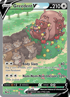 Greedent V #257 — Pokemon Fusion Strike