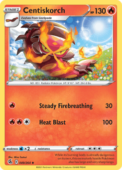 Centiskorch #49 — Pokemon Fusion Strike