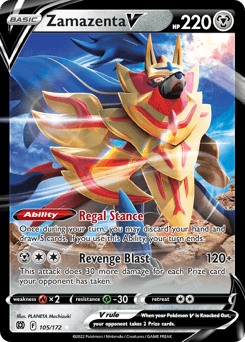 Zamazenta V #105 — Pokemon Brilliant Stars