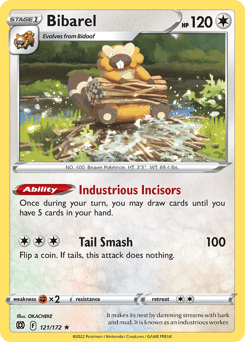 Bibarel #121 — Pokemon Brilliant Stars
