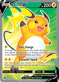 Raichu V #158 — Pokemon Brilliant Stars