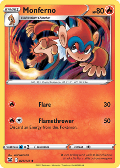 Monferno #25 — Pokemon Brilliant Stars