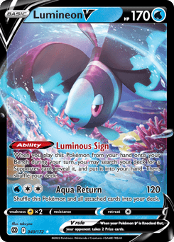 Lumineon V #40 — Pokemon Brilliant Stars