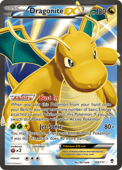 Dragonite EX #108 — Pokemon Furious Fists