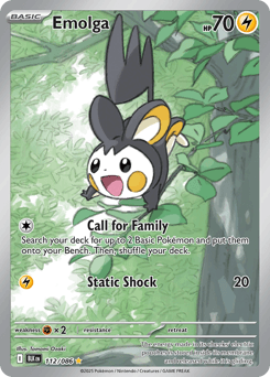 Emolga #112 — Pokemon Black Bolt