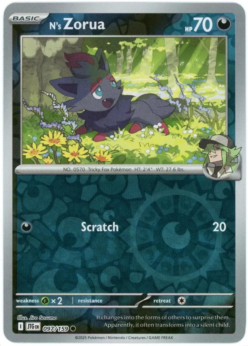N's Zorua [Reverse Holo] #97 — Pokemon Journey Together