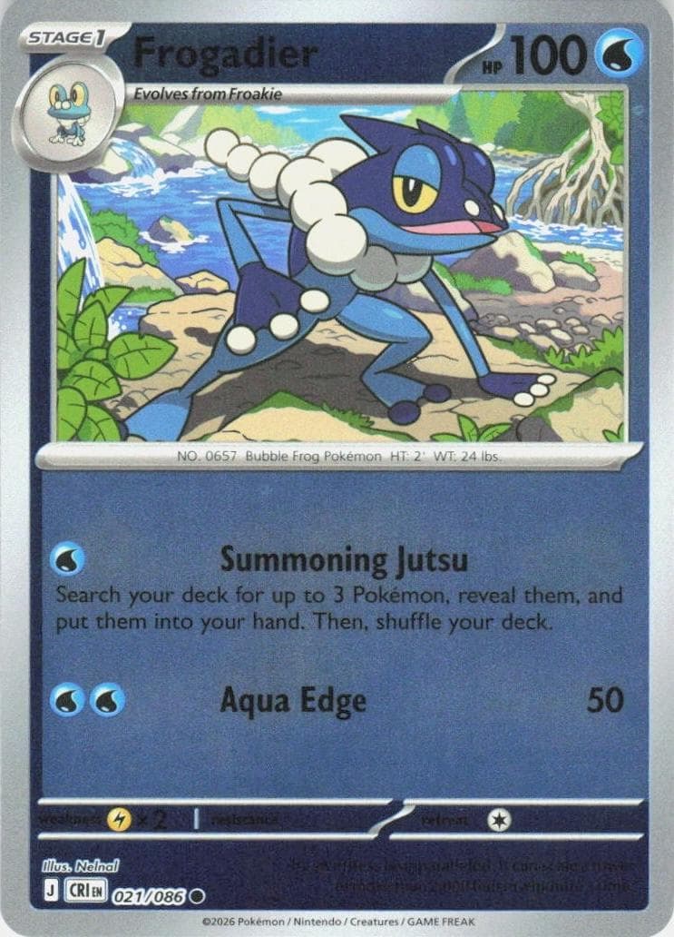 Frogadier [Reverse Holo] #21 — Pokemon Chaos Rising