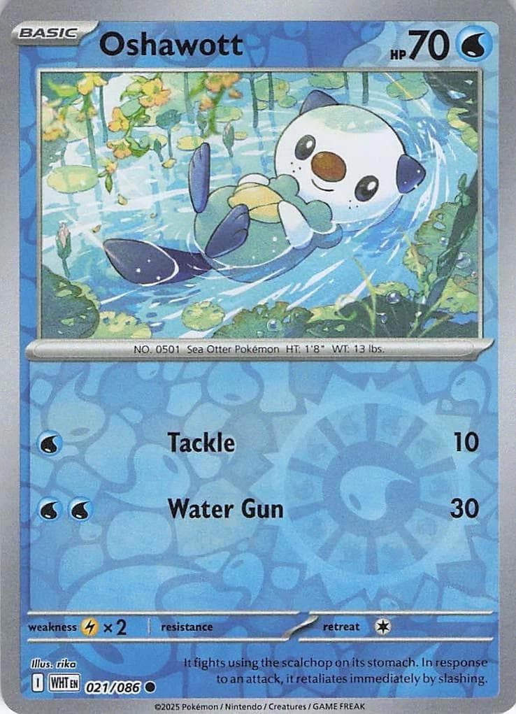 Oshawott [Reverse] #21 — Pokemon White Flare