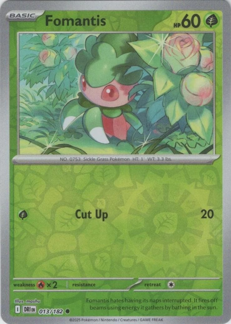Fomantis [Reverse Holo] #13 — Pokemon Destined Rivals