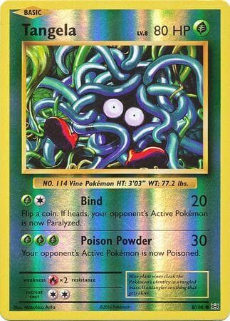 Tangela [Reverse Holo] #8 — Pokemon Evolutions