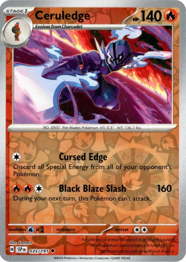 Ceruledge [Reverse Holo] #35 — Pokemon Surging Sparks