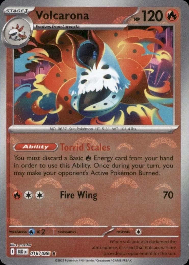 Volcarona [Poke Ball] #16 — Pokemon Black Bolt