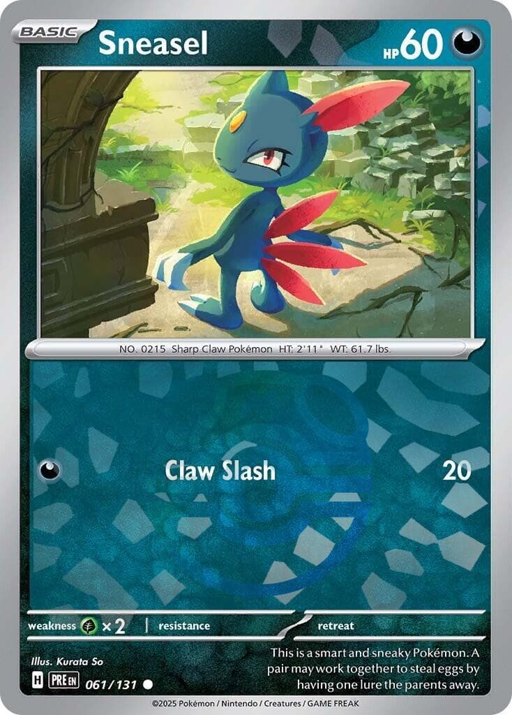 Sneasel [Master Ball] #61 — Pokemon Prismatic Evolutions