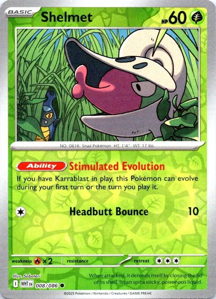 Shelmet [Reverse] #8 — Pokemon White Flare