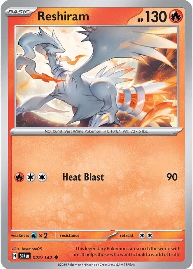 Reshiram #22 — Pokemon Stellar Crown