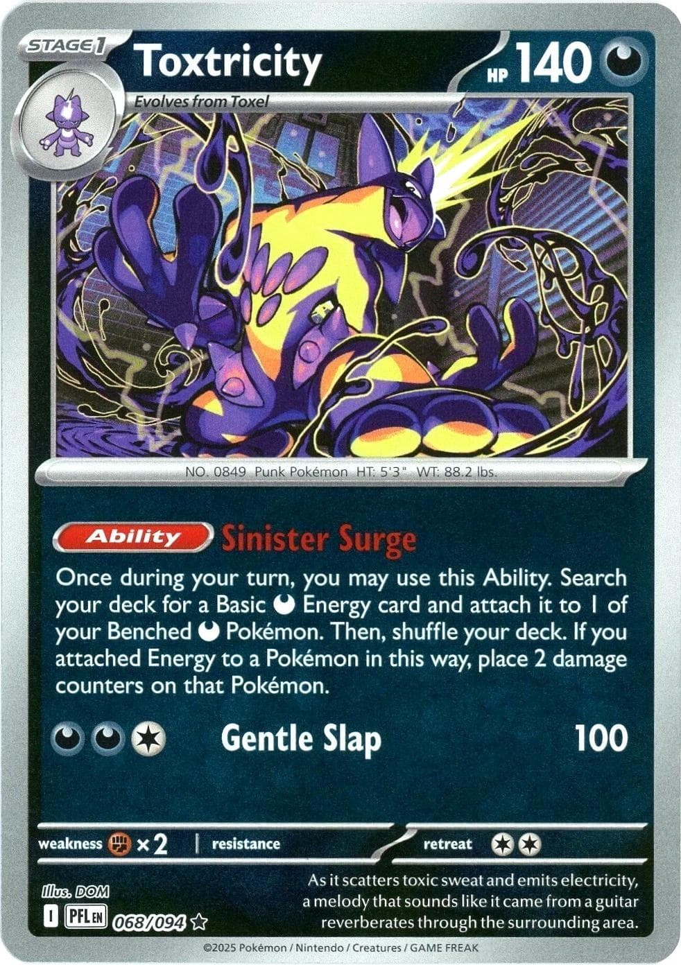 Toxtricity [Reverse Holo] #68 — Pokemon Phantasmal Flames