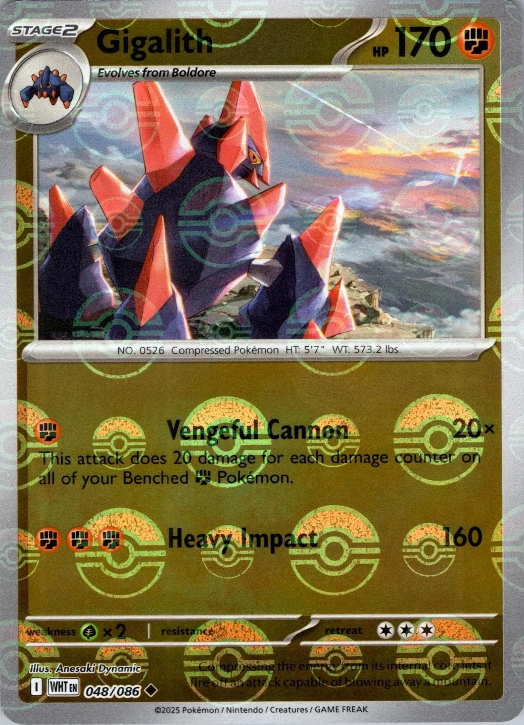 Gigalith [Poke Ball] #48 — Pokemon White Flare