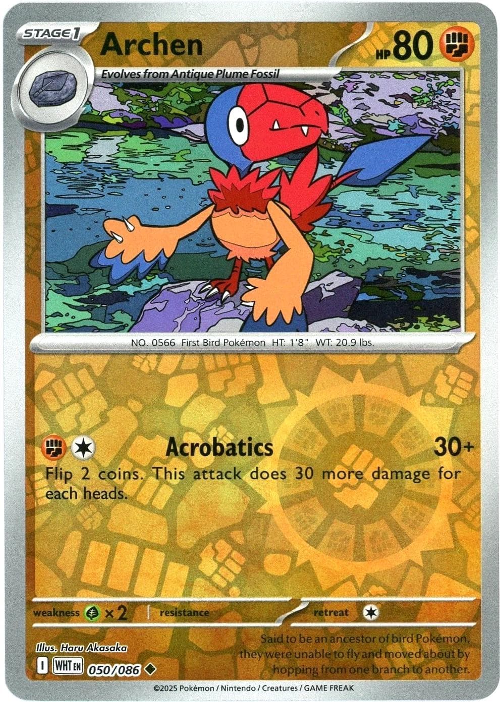 Archen [Reverse] #50 — Pokemon White Flare
