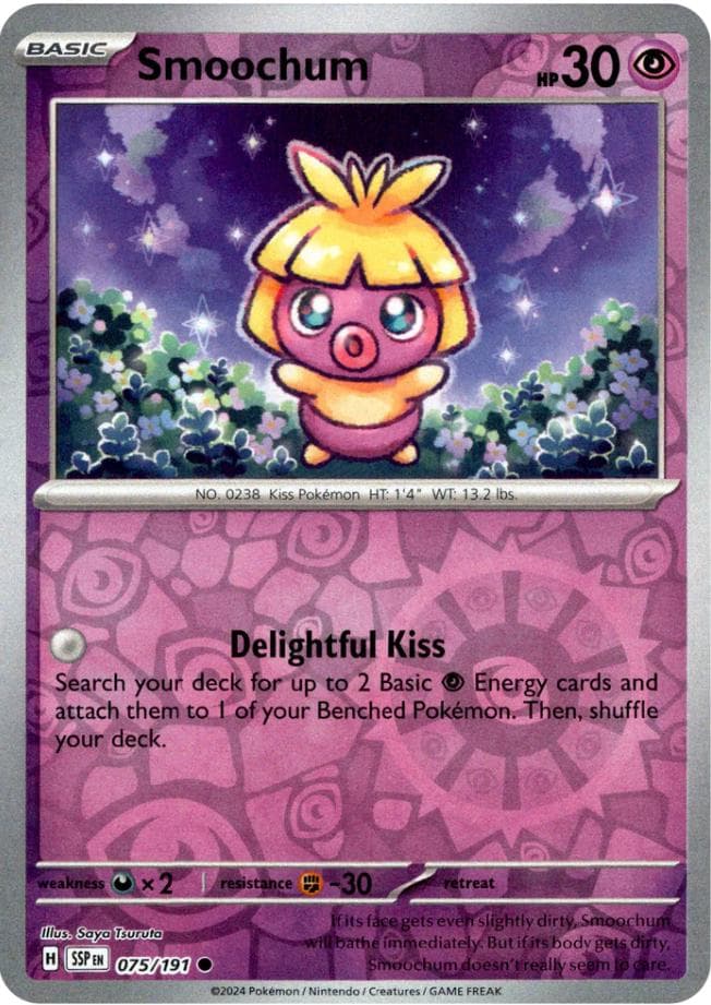 Smoochum [Reverse Holo] #75 — Pokemon Surging Sparks