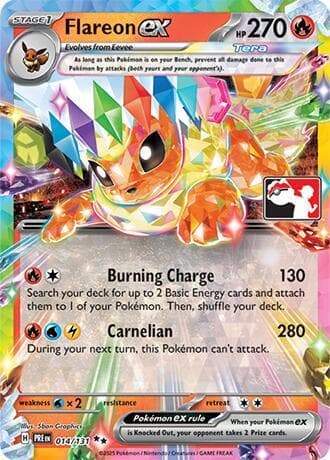 Flareon Ex [Prize Pack] #14 — Pokemon Prismatic Evolutions