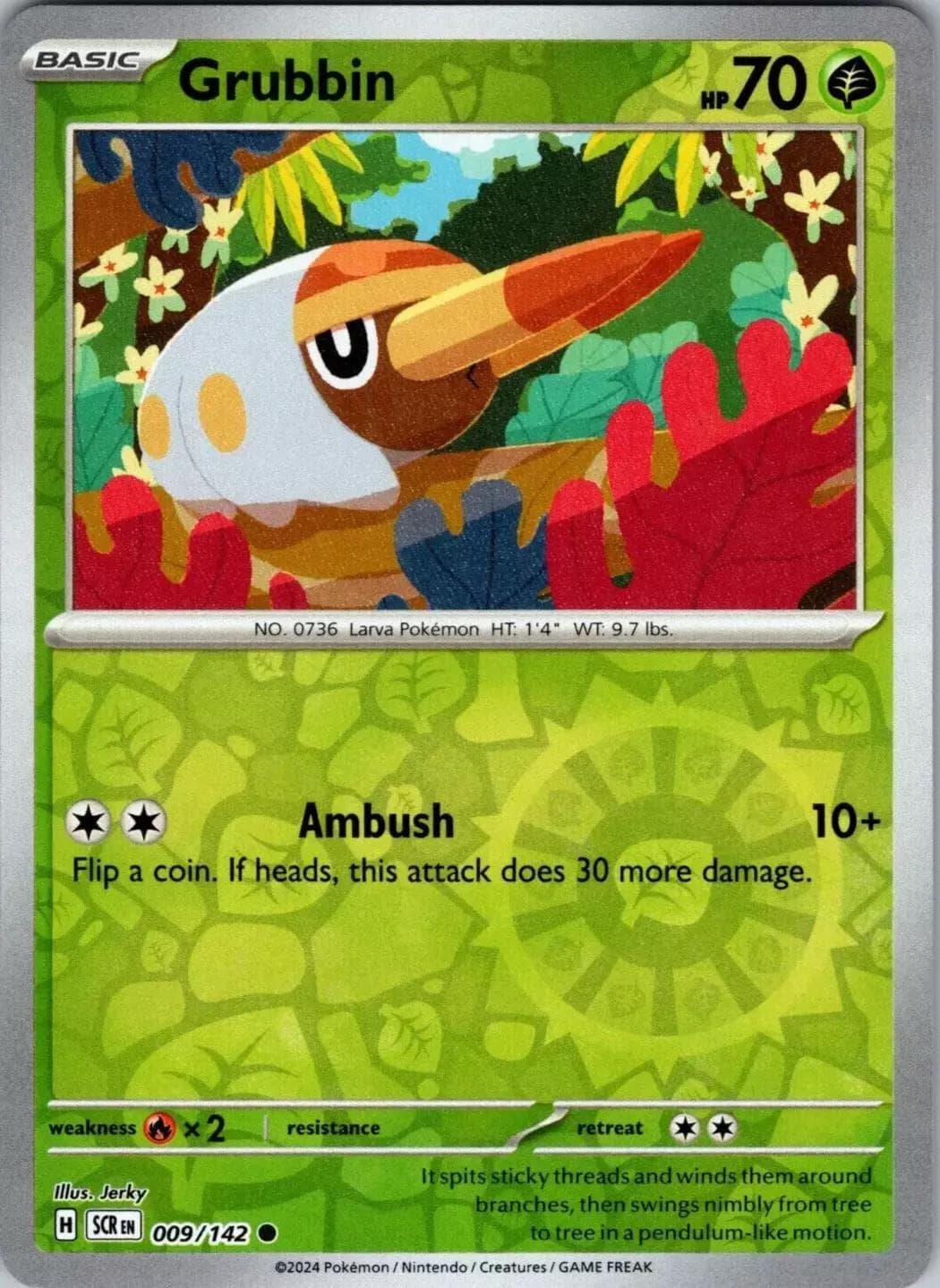 Grubbin [Reverse Holo] #9 — Pokemon Stellar Crown