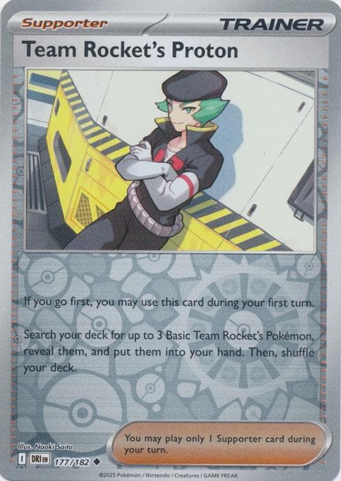Team Rocket's Proton [Reverse Holo] #177 — Pokemon Destined Rivals