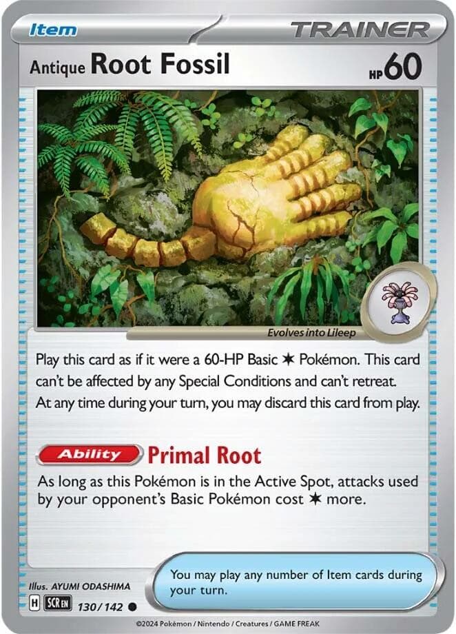 Antique Root Fossil #130 — Pokemon Stellar Crown