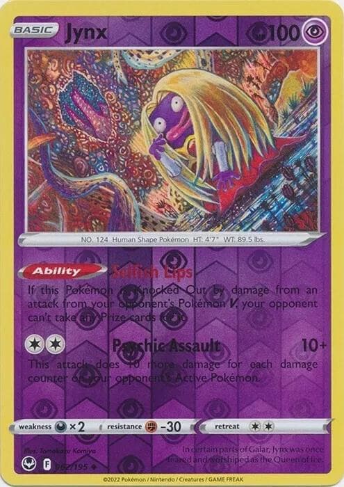 Jynx [Reverse Holo] #62 — Pokemon Silver Tempest
