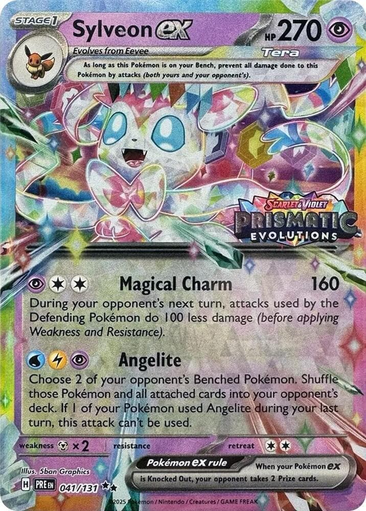 Sylveon ex [Stamped] #41 — Pokemon Prismatic Evolutions