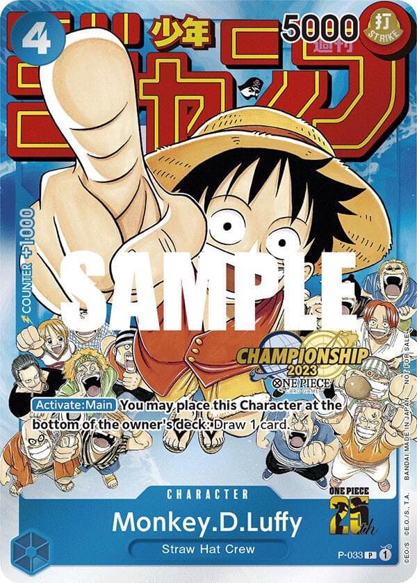 Monkey.D.Luffy [Championship 2023] P-033 — One Piece Promo