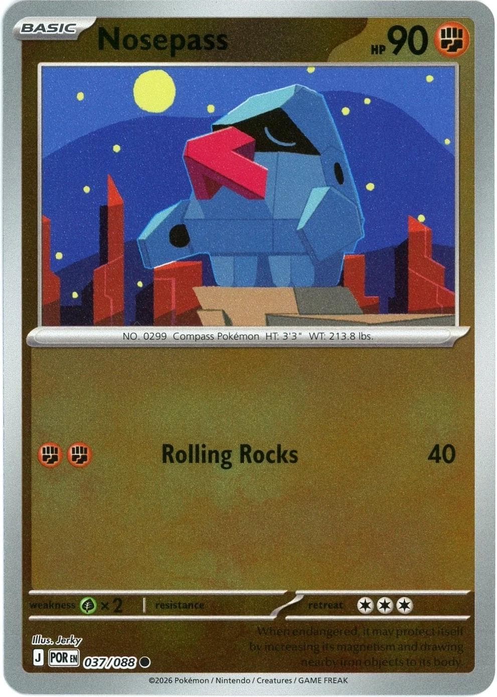 Nosepass [Reverse Holo] #37 — Pokemon Perfect Order