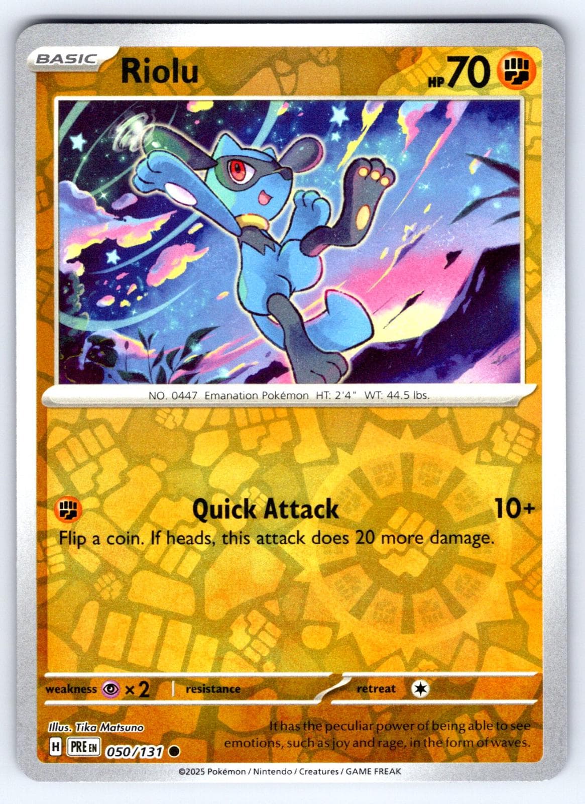 Riolu [Reverse] #50 — Pokemon Prismatic Evolutions