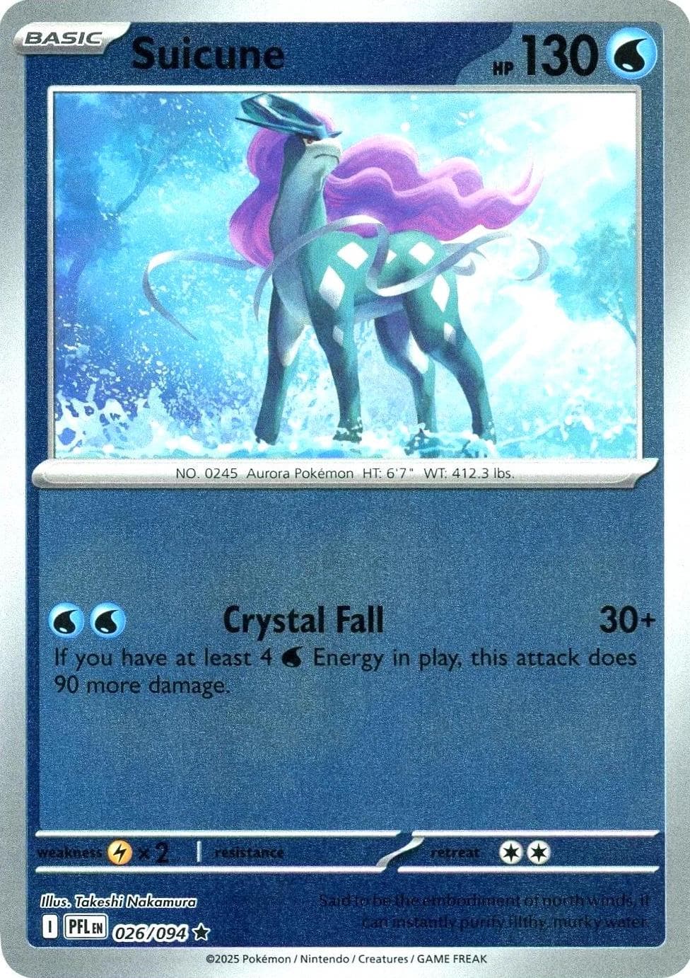 Suicune [Reverse Holo] #26 — Pokemon Phantasmal Flames