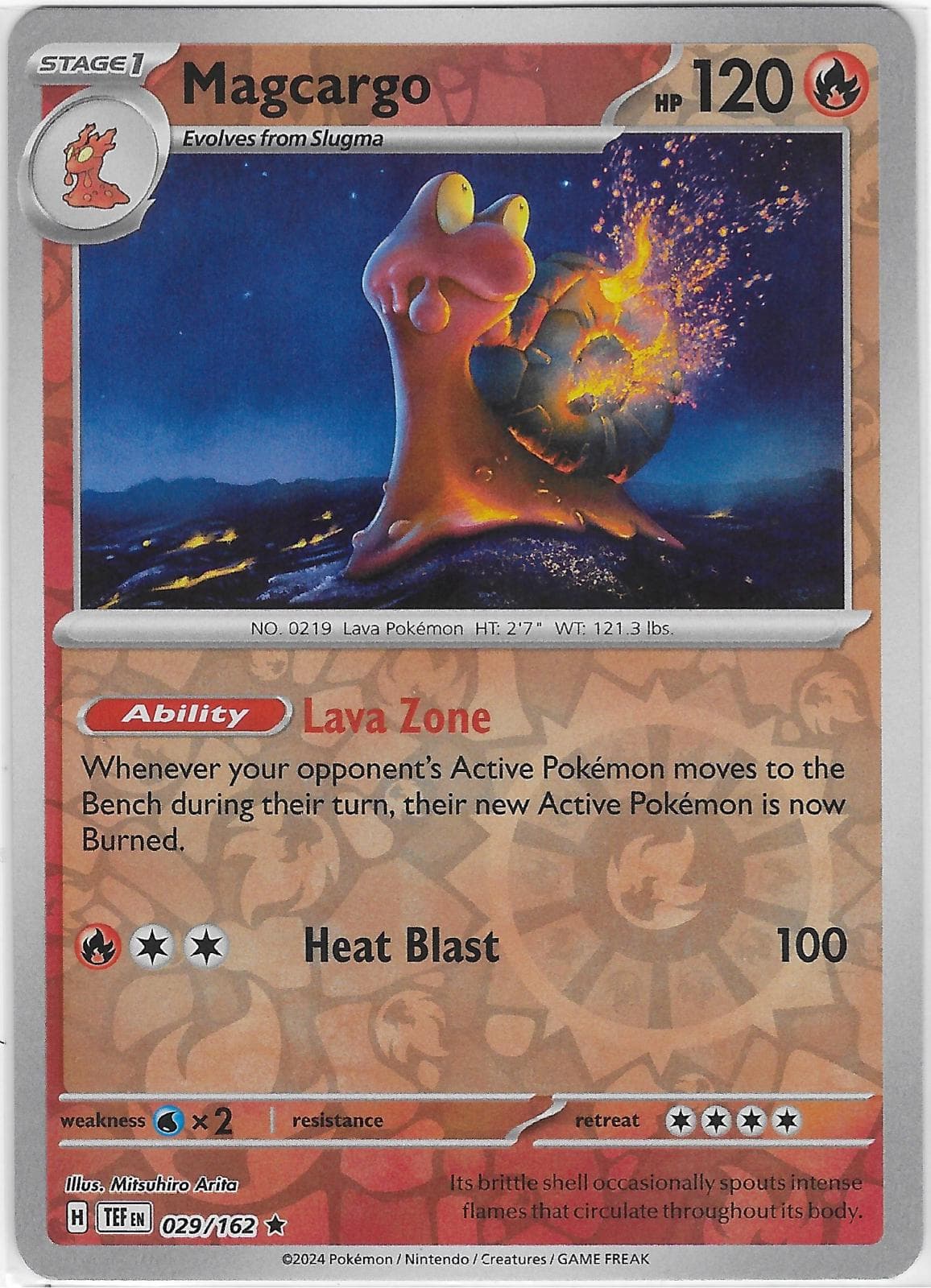 Magcargo [Reverse Holo] #29 — Pokemon Temporal Forces