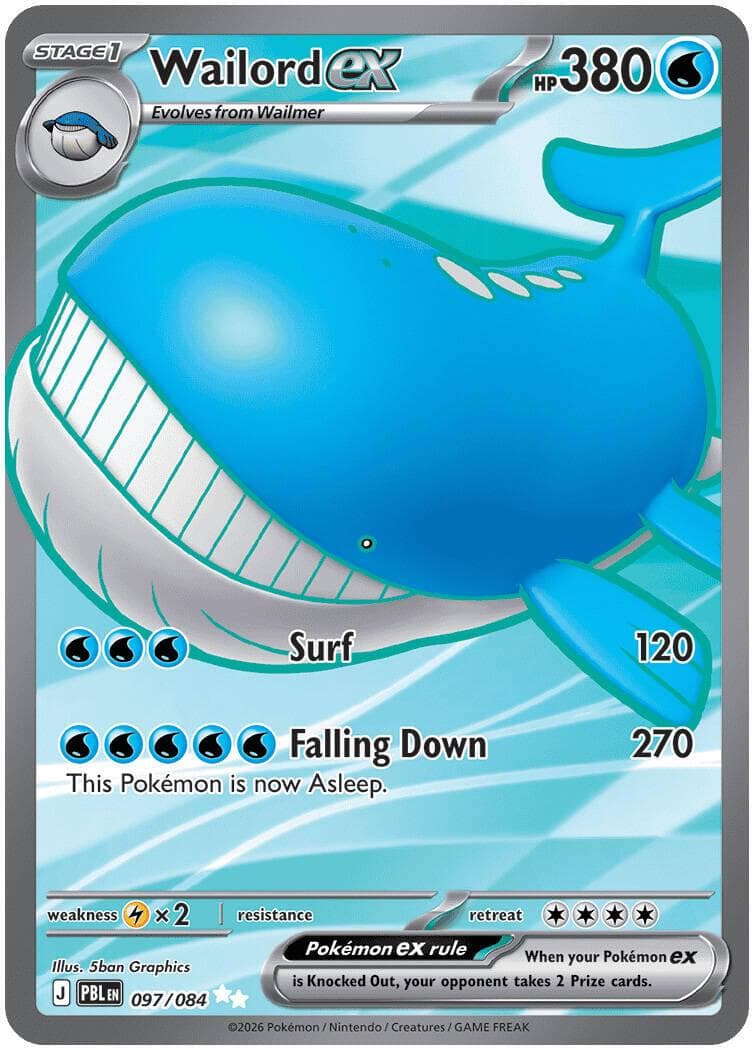 Wailord ex #97 — Pokemon Pitch Black