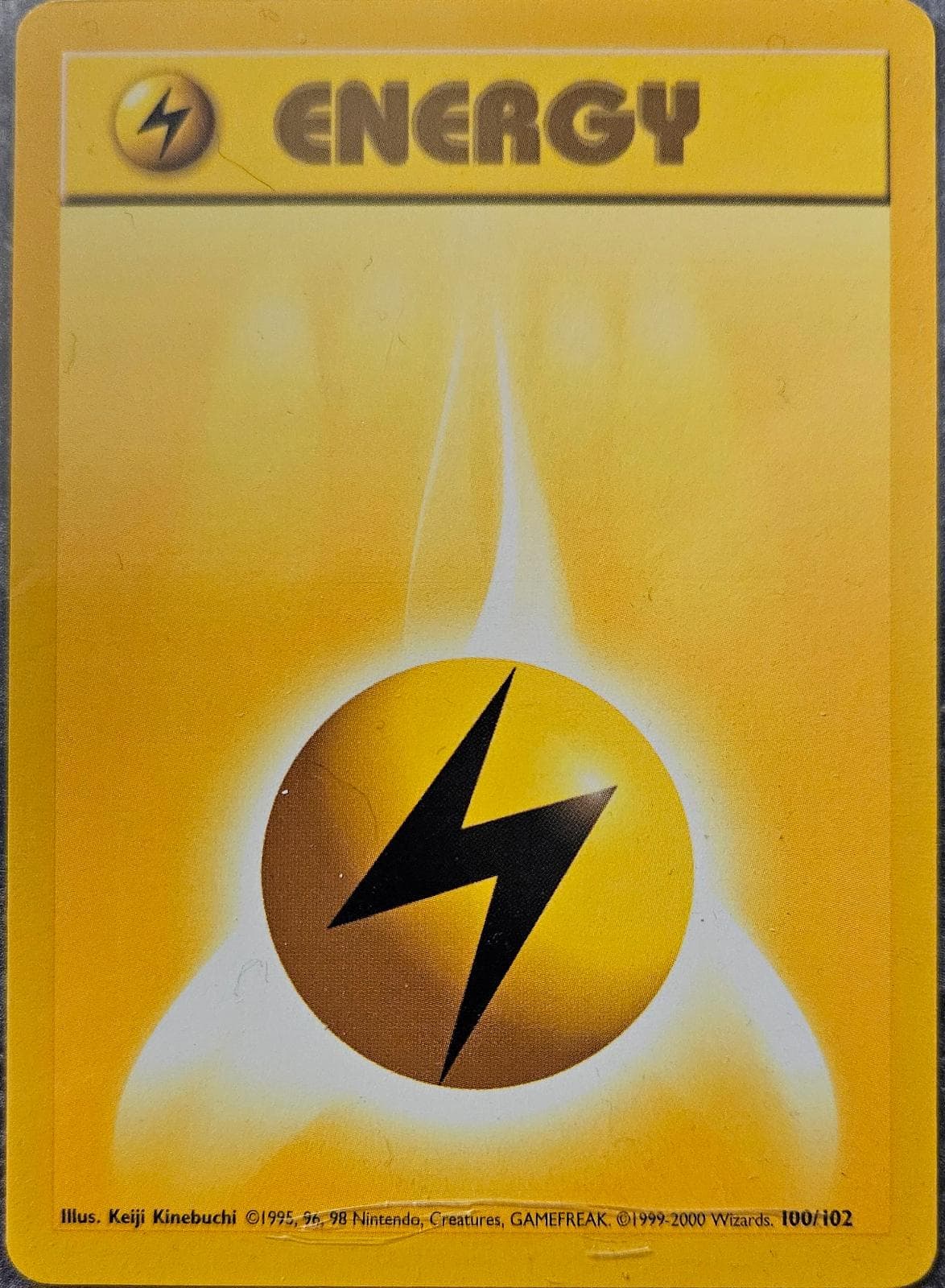 Lightning Energy [1999-2000] #100 — Pokemon Base Set