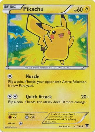 Pikachu [Cosmos Holo] #42 — Pokemon XY