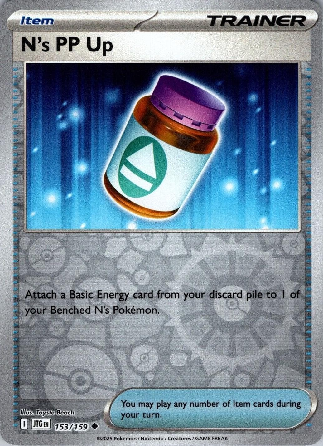 N's PP Up [Reverse Holo] #153 — Pokemon Journey Together
