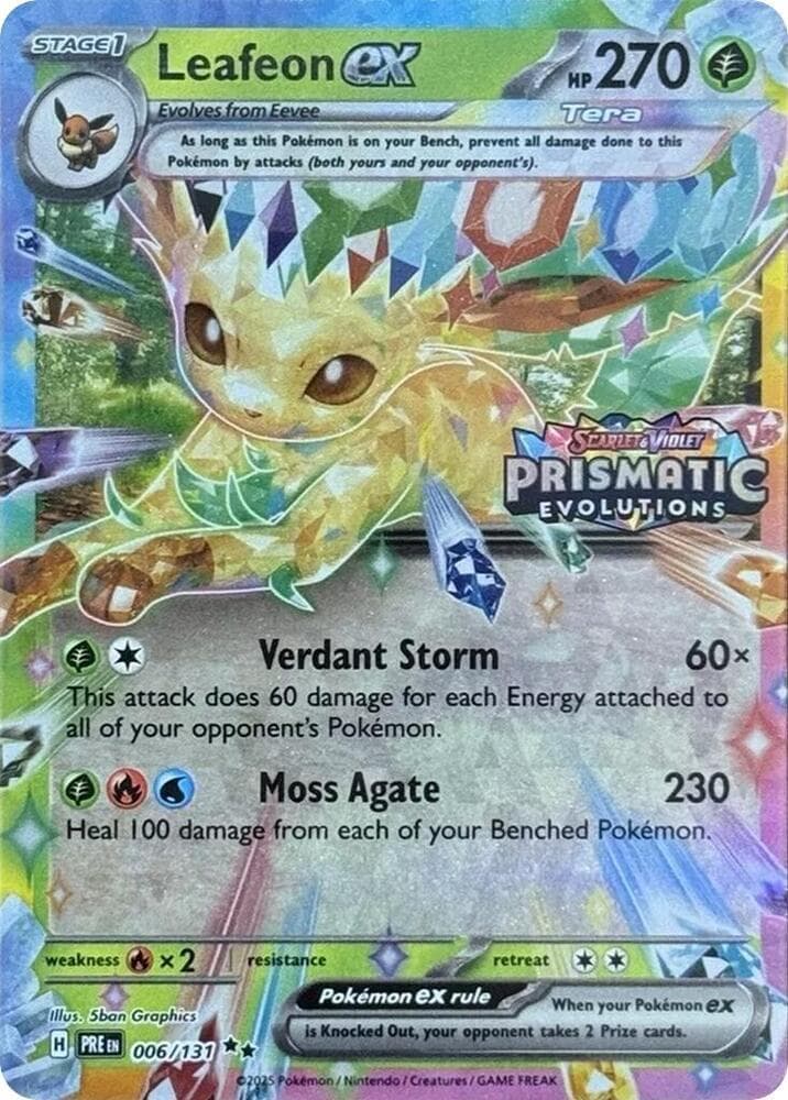 Leafeon Ex [Stamped] #6 — Pokemon Prismatic Evolutions