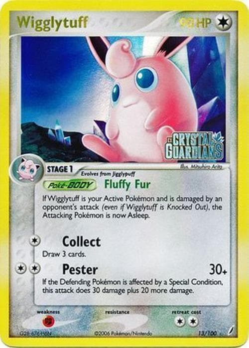 Wigglytuff [Reverse Holo] #13 — Pokemon Crystal Guardians