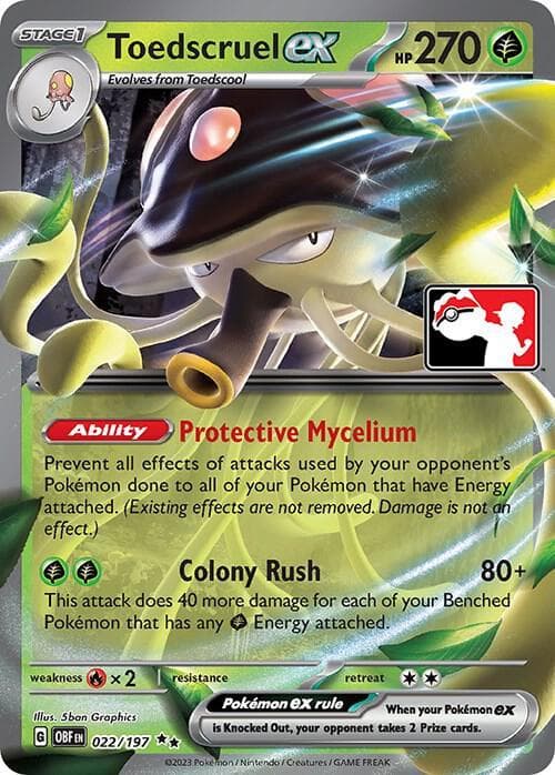 Toedscruel Ex [Prize Pack] #22 — Pokemon Obsidian Flames