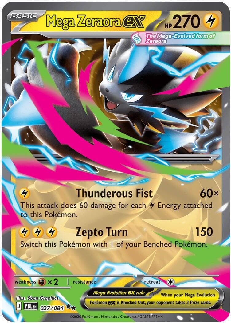 Mega Zeraora ex #27 — Pokemon Pitch Black