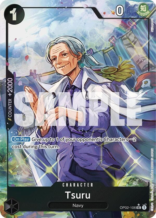 Tsuru [Full Art PRB01] OP02-106 — One Piece Paramount War