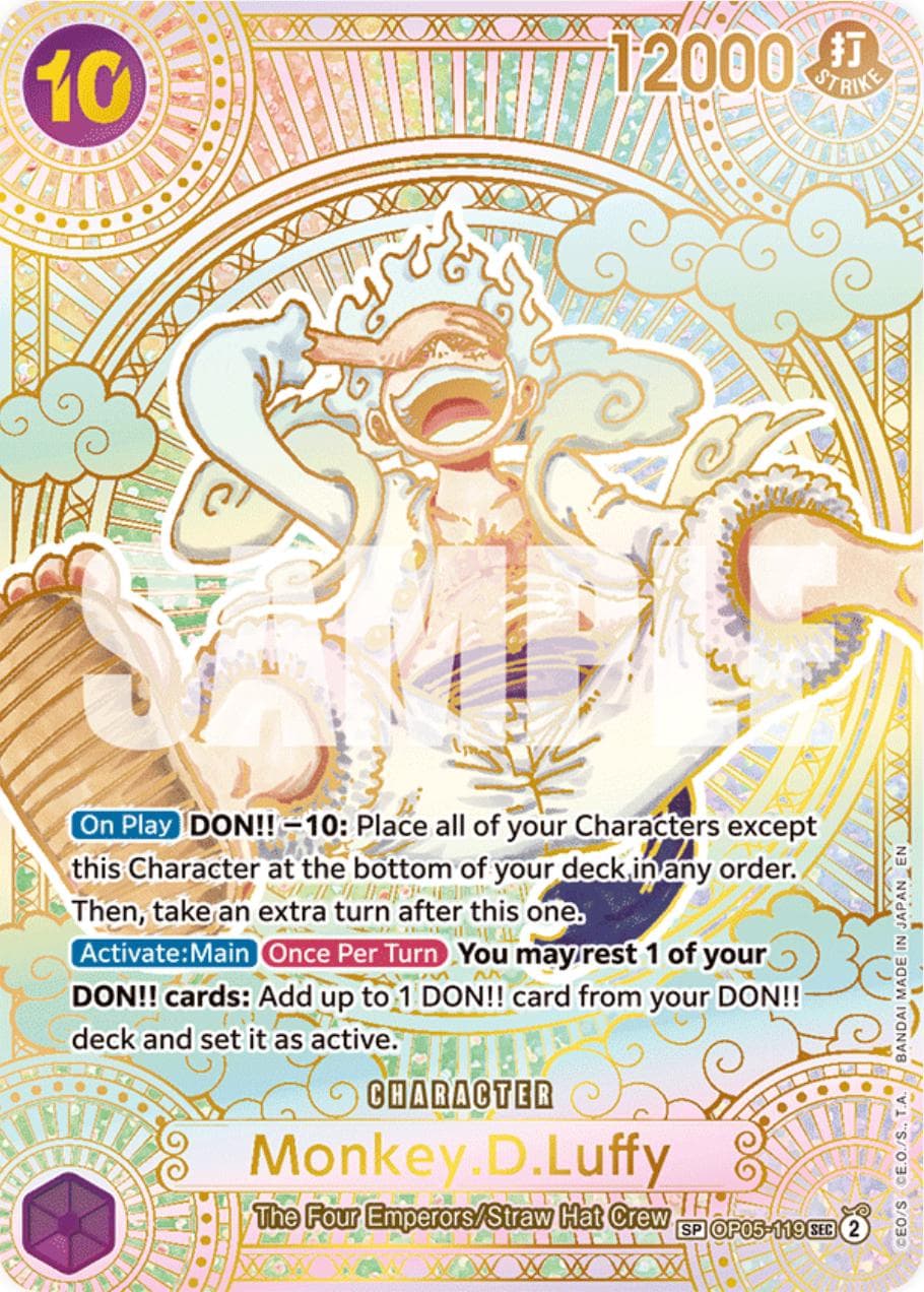 Monkey.D.Luffy [SP Gold] OP05-119 — One Piece Fist of Divine Speed