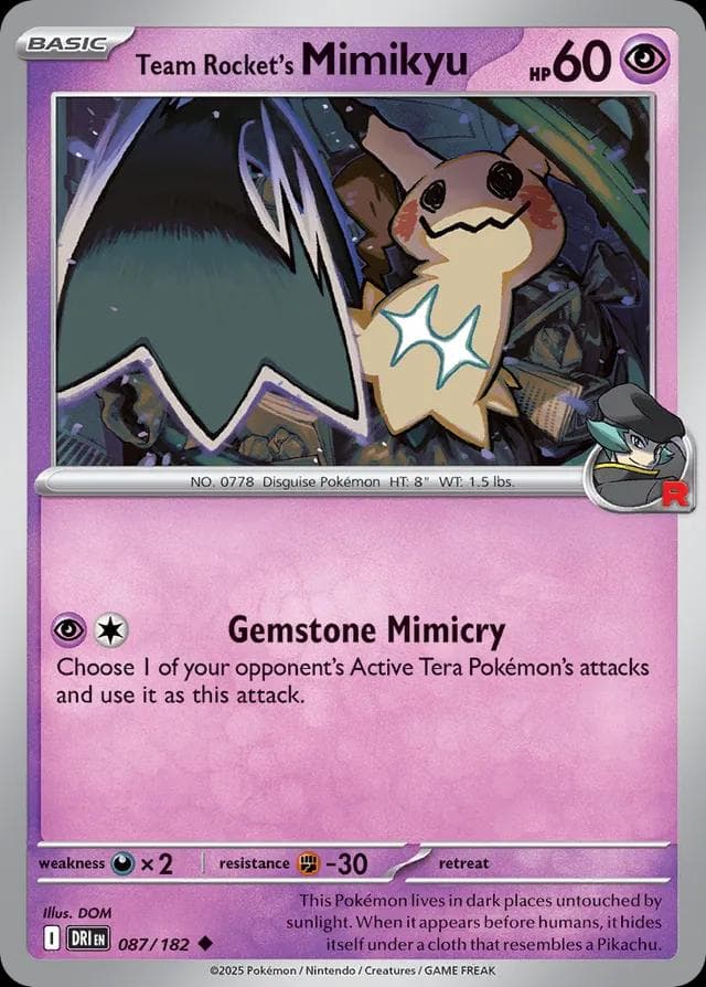 Team Rocket's Mimikyu #87 — Pokemon Destined Rivals