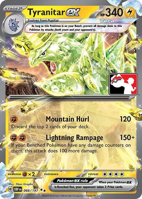 Tyranitar Ex [Prize Pack] #66 — Pokemon Obsidian Flames