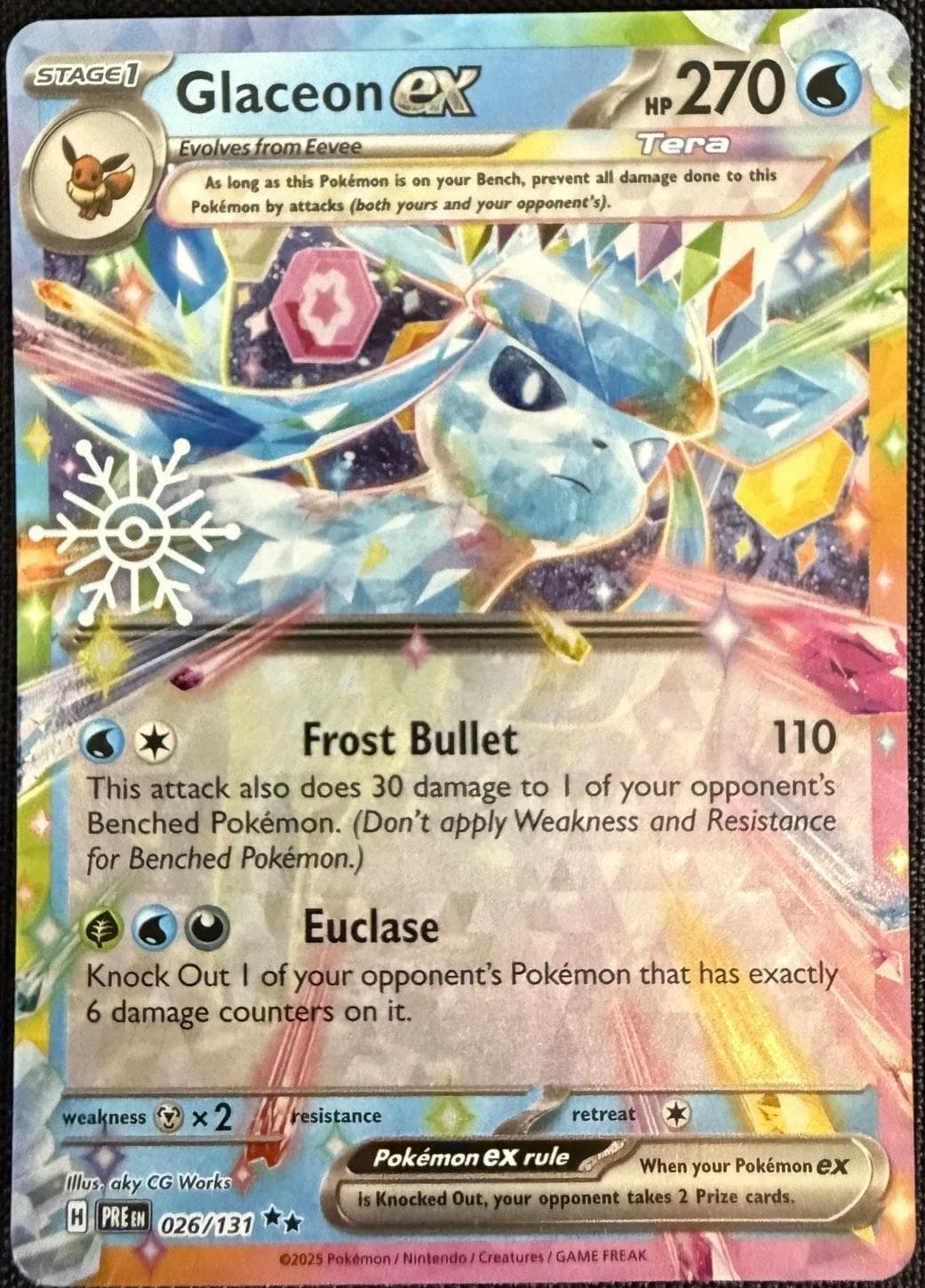 Glaceon EX [Holiday Calendar] #26 — Pokemon Prismatic Evolutions